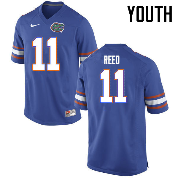 Youth Florida Gators #11 Jordan Reed College Football Jerseys Sale-Blue - Click Image to Close